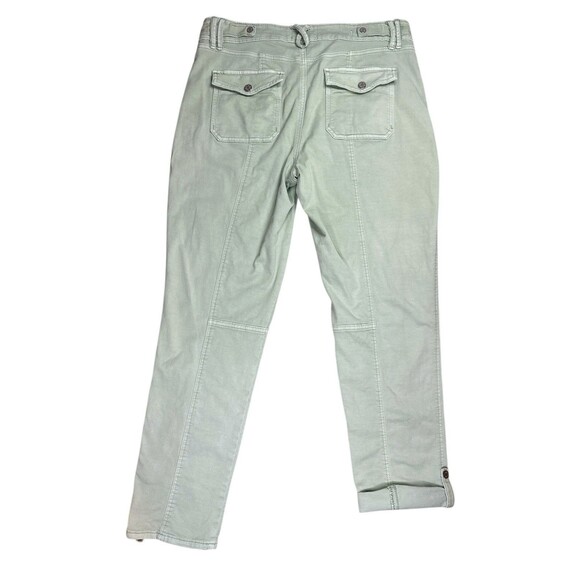 WHBM Sage Green Mid Rise Straight Crop Pants Pret-A-Pedi Size 10 Stretch Utility - Picture 10 of 11